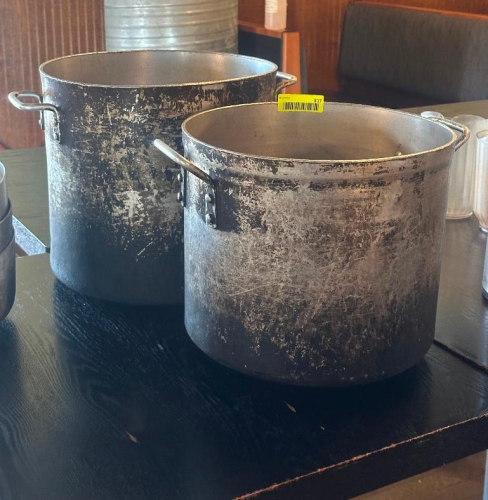 (2) LARGE STOCK POTS