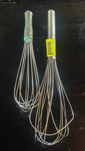 (2) STAINLESS WHISKS