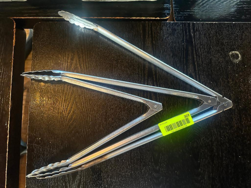 (3) LARGE STAINLESS TONGS