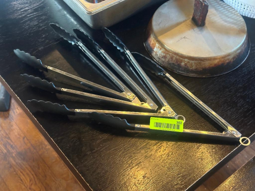 (4) STAINLESS TONGS