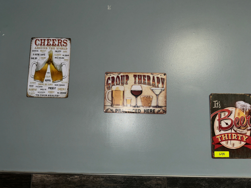 (3) SMALL METAL TIN SIGNS