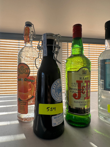 (3) ASSORTED BOTTLES OF ALCOHOL