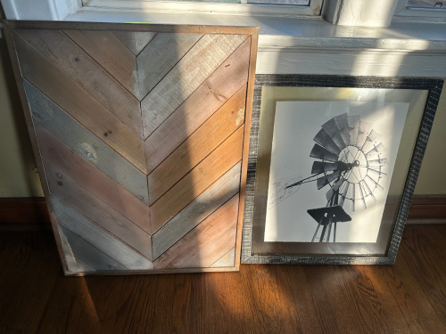 (2) ASSORTED PIECES OF WALL ART.