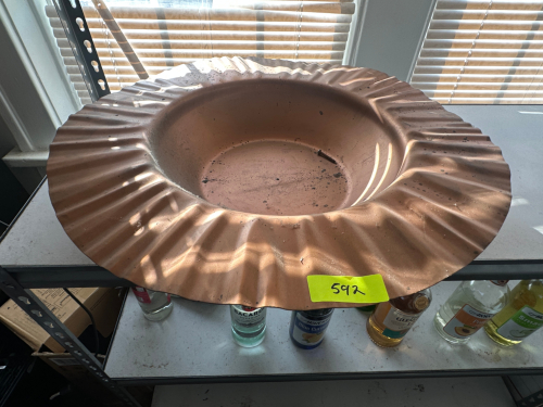 LARGE METAL PLANTER BOWL