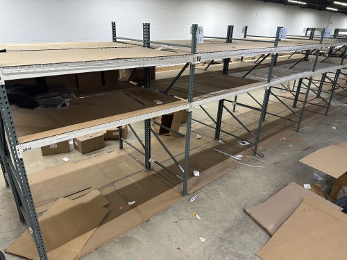 (6) - SECTIONS OF TEARDROP PALLET RACKING