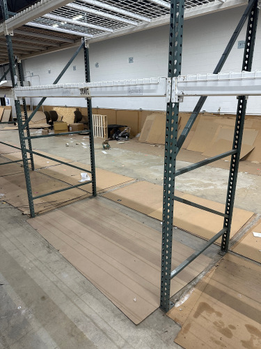 (5) - SECTIONS OF TEARDROP PALLET RACKING