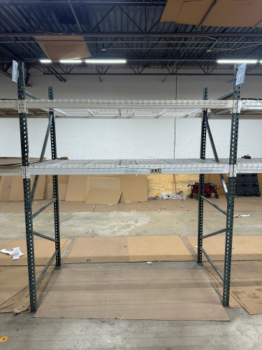 (5) - SECTIONS OF TEARDROP PALLET RACKING