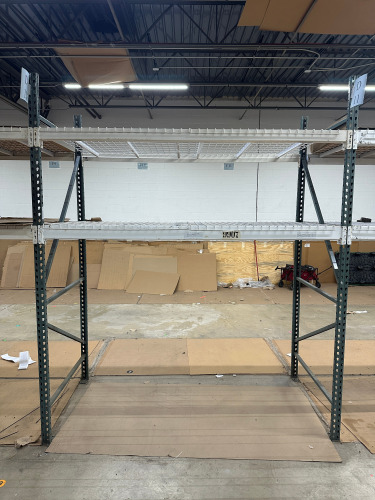 (5) - SECTIONS OF TEARDROP PALLET RACKING