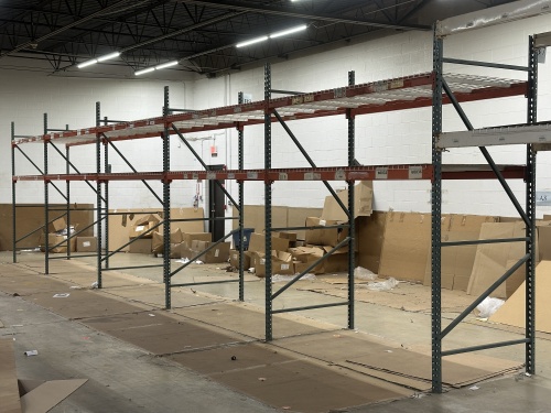 (5) - SECTIONS OF TEARDROP PALLET RACKING