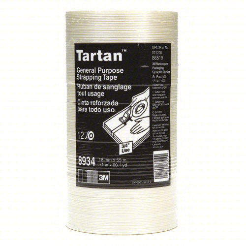 (1) BOX OF (48) ROLLS OF STRAPPING TAPE