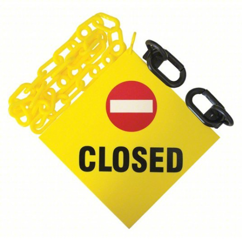(3) SIGN KIT FOR CHAIN BARRIER