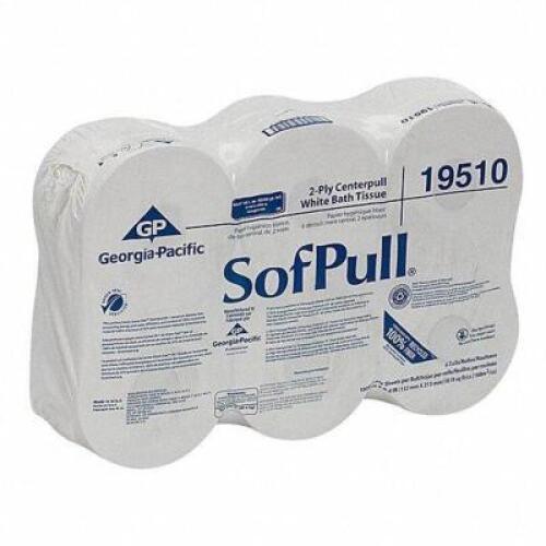 DESCRIPTION: (1) CASE OF (6) CENTER PULL TOILET PAPER ROLL BRAND/MODEL: GEORGIA-PACIFIC #19YA04 INFORMATION: 2 PLY RETAIL$: $100.00 TOTAL QTY: 1