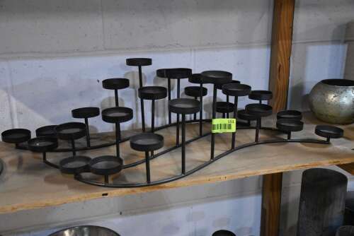 (3) - LARGE CANDLE HOLDERS