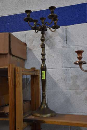 TALL BRASS CANDELABRA