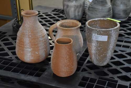 (4) - HIGH QUALITY CLAY POTTERY VASES