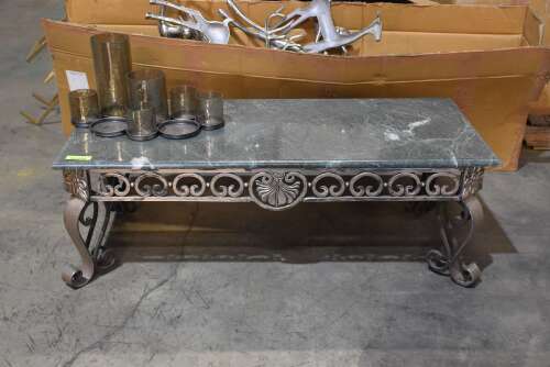 MARBLE TOP COFFEE TABLE