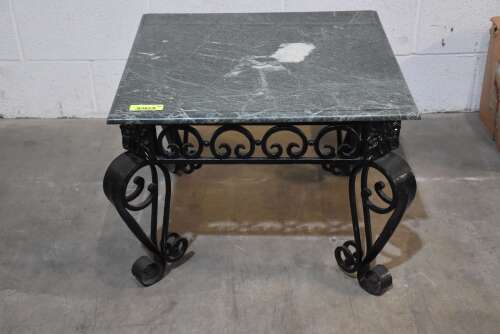 MARBLE TOP END TABLE