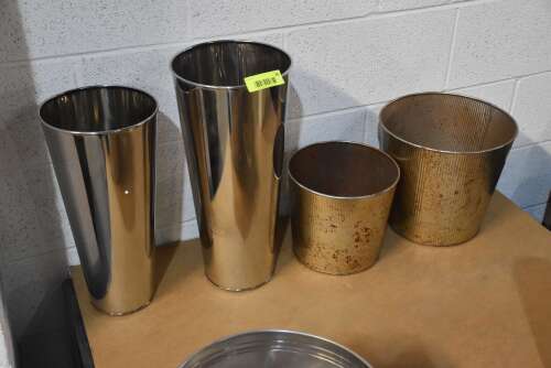 (4) - DECORATIVE WASTE BINS