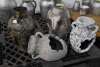 (4) - DECORATIVE CLAY POTTERY VASES - 2