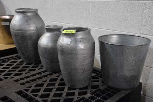 (4) - LARGE CLAY POTTERY PIECES