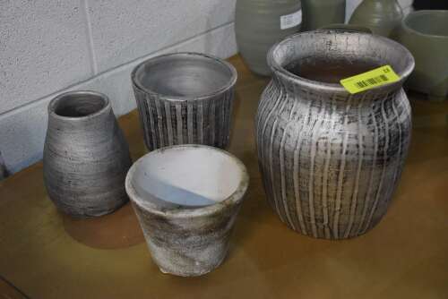 (4) - HIGH QUALITY CLAY POTTERY VASES