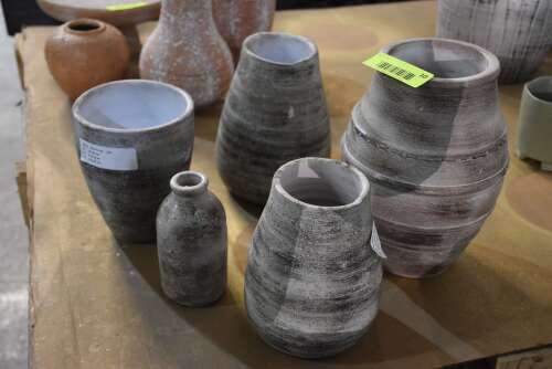 (5) - HIGH QUALITY CLAY POTTERY VASES