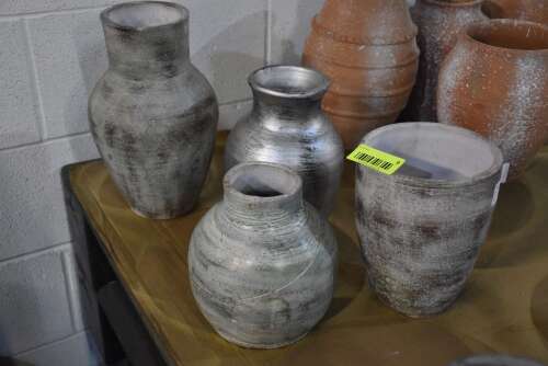 (4) - HIGH QUALITY CLAY POTTERY VASES