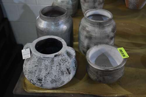 (4) - HIGH QUALITY CLAY POTTERY VASES