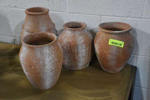 (4) - HIGH QUALITY CLAY POTTERY VASES