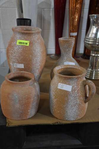 (4) - HIGH QUALITY CLAY POTTERY VASES