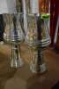 (2) - DECORATIVE GLASS VASES - 2