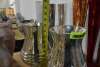 (2) - DECORATIVE GLASS VASES - 3