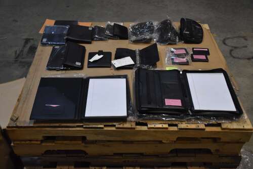 MULTI PIECE FULL LEATHER BUSINESS, FITNESS AND WALLET PORTFOLIO ASSORTMENT