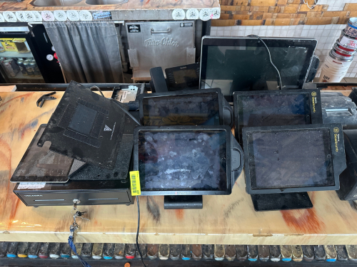 FIVE TERMINAL BREAD CRUMB TOUCH SCREEN POS SYSTEM