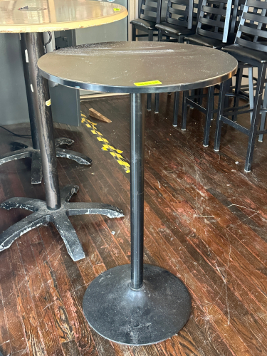 23.5" ROUND BLACK COMPOSITE TOP PUB TABLE