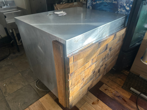 36" X 30" STAINLESS COUNTER UNIT W/ TILE FRONT.