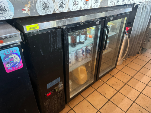 AVANTCO 48" TWO DOOR BACK BAR COOLER.