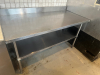 48" X 30" STAINLESS TABLE W/ 4" BACK SPLASH - 2