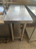 15" X 30" STAINLESS TABLE. - 2