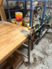 8' X 30" BUTCHER BLOCK PASTRY TABLE W/ MOUNTED CAN OPENER. - 3