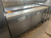 TRUE 60" MEGA TOP PIZZA PREP TABLE W/ TWO GROUP STAINLESS RISER SHELF. - 3
