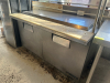 TRUE 60" MEGA TOP PIZZA PREP TABLE W/ TWO GROUP STAINLESS RISER SHELF. - 6