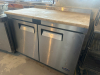 ATOSA TWO DOOR WORK TOP COOLER W/ CUTTING BOARD TOP. - 4