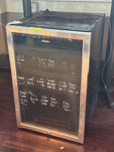 HAIER GLASS DOOR WINE COOLER.