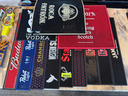 (1) LOT OF ASSORTED BAR MATS