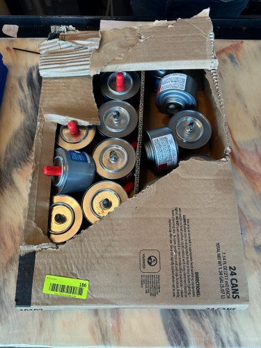 (1) PARTIAL CASE OF STERNO FUEL CANS
