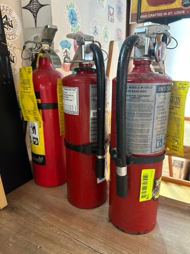 (3) DRY CHEMICAL FIRE EXTINGUISHERS