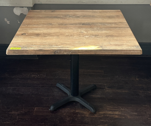 36" X 36" LAMINATE TOP TABLE W/ BASE.
