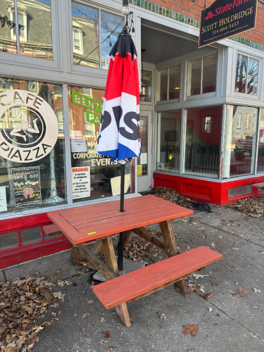 52" X 62" WOODEN PICNIC TABLE