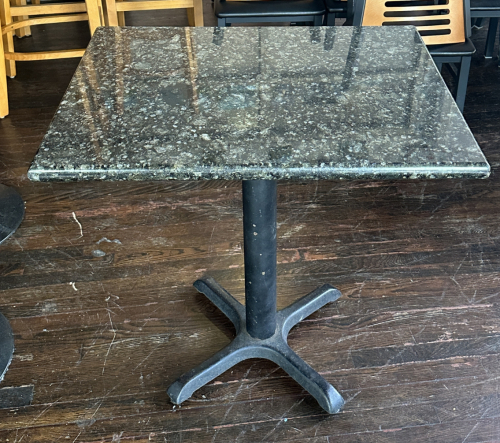 30" X 24" GREEN COMPOSITE TOP TABLE W/ BASE